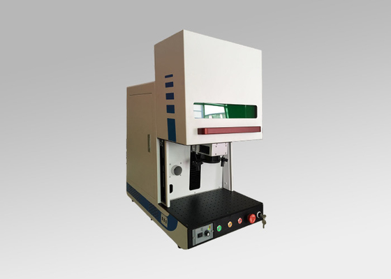 Mini Table Type Metal Laser Fiber Marking Machine With Full Enclosed Cover